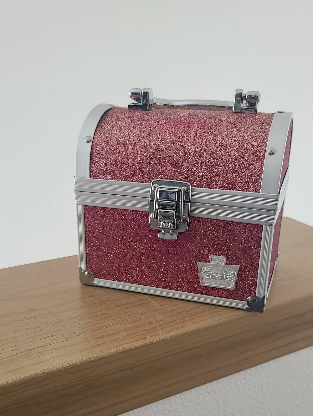 Caboodles Sparkle Jewelry Chest in Rose Pink with Silver Trim